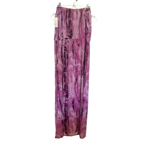 Faded Glory NWT Tie Dye Strapless Maxi Dress Casual Long Pink Purple Sz XXL - Picture 2 of 9